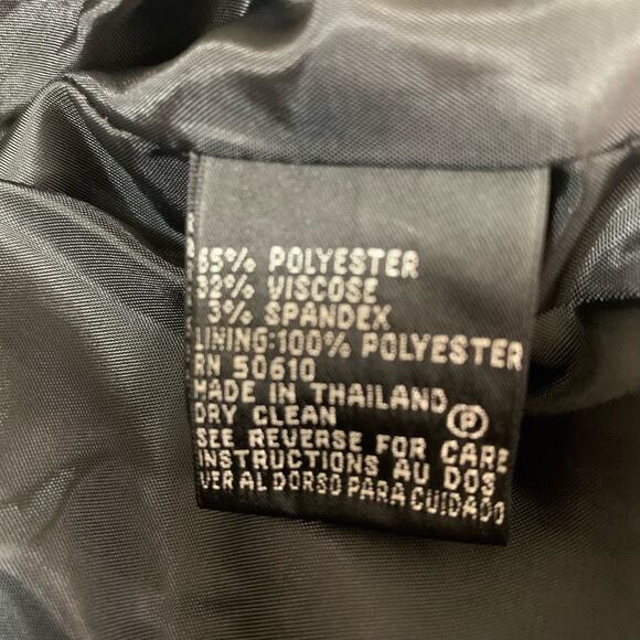 Kasper Size 10 Women's Blazer Jacket Gray with Black Trim Career Work - Picture 13 of 13